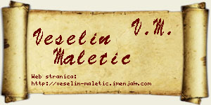 Veselin Maletić vizit kartica
